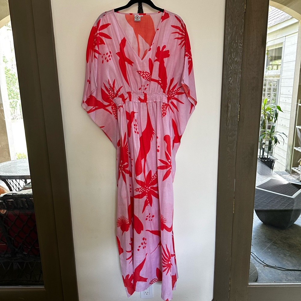 Sheridan French Red and Pink Kaftan